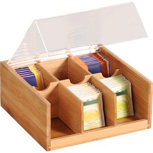 Produktbild für Teebox Kesper 58903, für Teebeutel, natur, aus Bambus