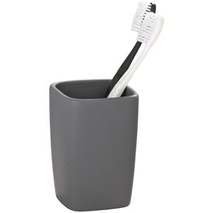 Produktbild für Zahnputzbecher Wenko Faro Grey, grau, aus Keramik