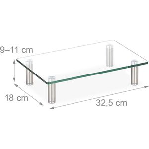 Produktbild für Monitorständer Relaxdays 10027843-534, Glas/Metall