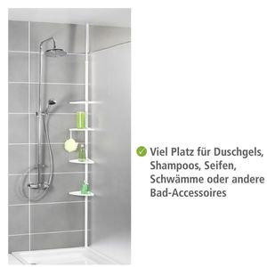 Produktbild für Duschablage Wenko Teleskop Duschecke Compact, weiß