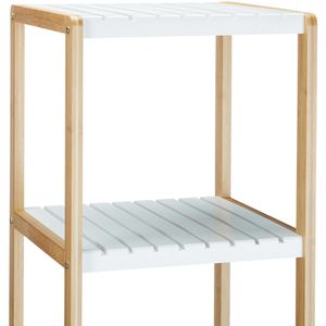 Produktbild für Badregal Relaxdays 10017161, aus Bambus, braun / weiß