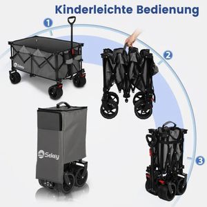 Produktbild für Bollerwagen Sekey XXL Plus FW198, faltbar