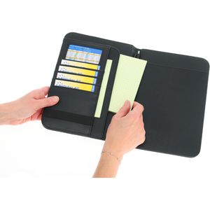 Produktbild für Schreibmappe Wedo 585801, Elegance, schwarz, Kunstleder/Nylon