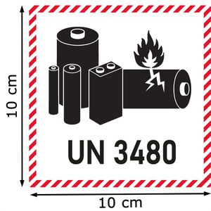 Produktbild für Gefahrgutaufkleber Boxlab Gefahrzettel, UN 3480