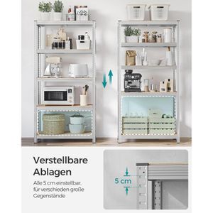 Produktbild für Schwerlastregal Songmics 5 Holzböden