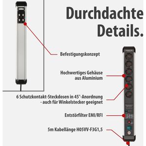 Produktbild für Steckdosenleiste Brennenstuhl Premium Protect, 5m