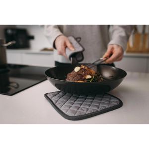 Produktbild für Ofenhandschuh LauterSchutz LS104, mit Topflappen, grau