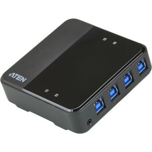 USB-Switch Aten US434, mit Fernbedienung, USB 3.0, für 4 PC