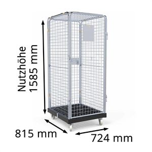 Produktbild für Rollbehälter HMH Basic, mit Tür, Nutzhöhe 1585mm
