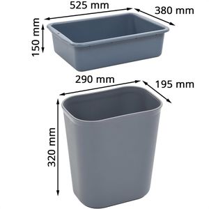 Produktbild für Küchenwagen vidaXL 50918, blau / siber