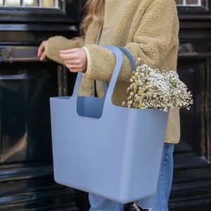 Produktbild für Einkaufstasche Koziol 7414716 Tasche XL, nature flower blue
