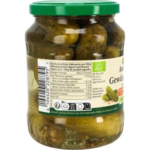 Produktbild für Gemüsekonserve Alnatura Gewürzgurken, in Branntweinessig, BIO