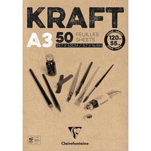 Kraftpapier Clairefontaine 975816C, braun, A3