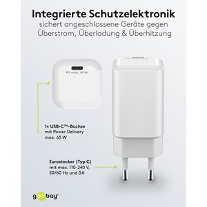 Produktbild für USB-Ladegerät Goobay Nano 79156, 65 Watt