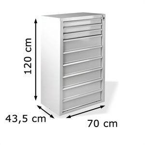 Produktbild für Schubladenschrank ADB 24782, aus Metall
