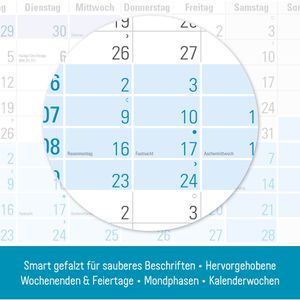 Produktbild für Plakatkalender Häfft 11438-2, Blau gefalzt, Jahr 2027