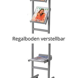Produktbild für Prospekthalter Kerkmann 3462, Praktica, alusilber