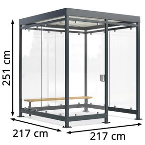 Produktbild für Personenunterstand WSM Economy Köln K2 c/b, anthrazit