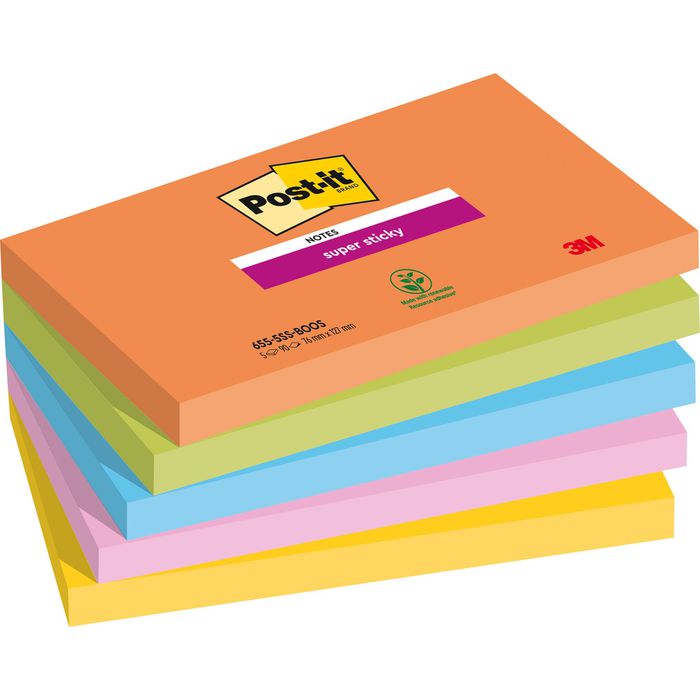 Post-It Recycling Notes Mini Haftnotizen 6531GB 6 x 100 Blatt pastellfarben  – Böttcher AG