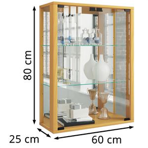 Produktbild für Glasvitrine VCM Udina, mit Spiegelrückwand, hängend