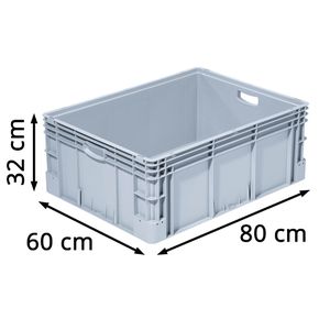 Produktbild für Eurobox Alpha-Paletten Silverline, grau, 132 Liter