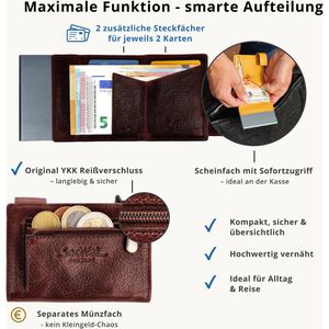 Produktbild für Kreditkartenetui SecWal Echt Leder, braun, für 10 Karten