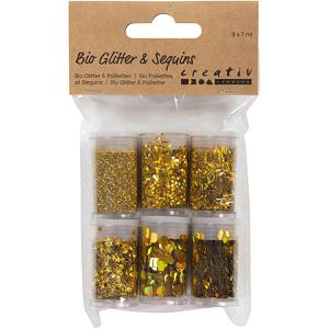 Produktbild für Glitzer Creativ-Company 284693 Bio Sparkles &amp; Pailletten, gold