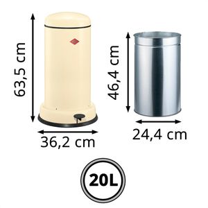 Produktbild für Mülleimer Wesco Baseboy, mandel
