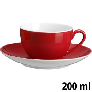 Produktbild für Kaffeetassen Ritzenhoff&amp;Breker Doppio rot, 200ml