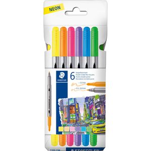 Produktbild für Filzstifte Staedtler 3200 C6F, Design Journey, Neon