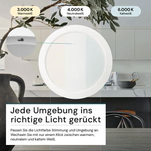 Produktbild für Deckenleuchte Luxula LX300271, weiß, LED