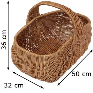 Produktbild für Einkaufskorb Frank-Flechtwaren 109083 Muschel, braun