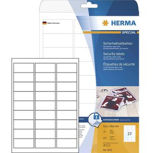 Sicherheitsetiketten Herma 4233 Special, weiß