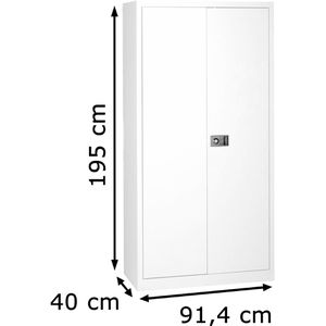 Produktbild für Mehrzweckschrank Bisley E782AAG-645, abschließbar, weiß