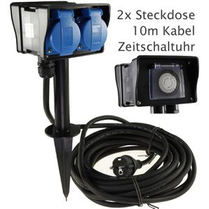 Produktbild für Gartensteckdose ChiliTec 22033, mit Erdspieß