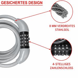 Produktbild für Fahrradschloss Master-Lock 8221EURDPROCOL, farbig sortiert