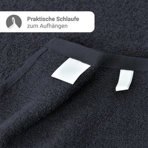 Produktbild für Handtuch NatureMark Frottier, schwarz, 50 x 100 cm