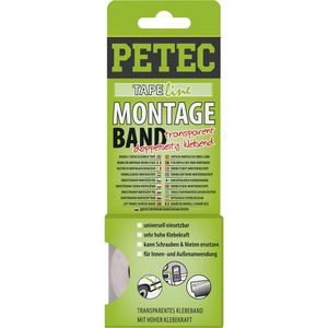 Produktbild für Montageband PETEC Tapeline Transparent, 2m x 19mm