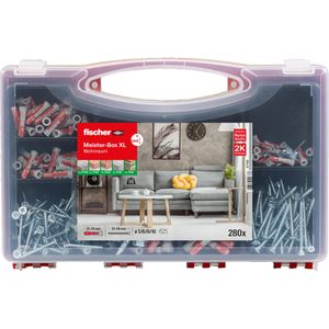 Produktbild für Schrauben-Dübel-Set Fischer 577158, MeisterBox XL Wohnraum