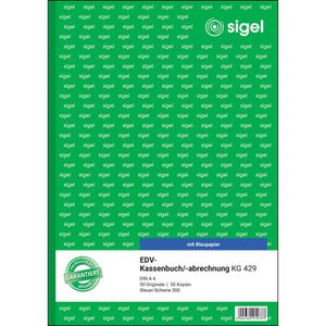 Produktbild für Kassenbuch Sigel KG429, Kassenabrechnung, A4