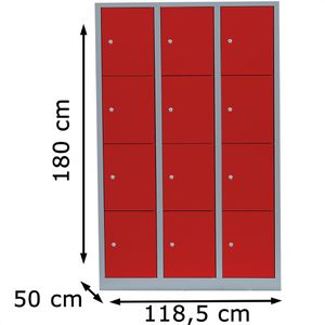 Produktbild für Schließfachschrank ClassiX X-523434, rot