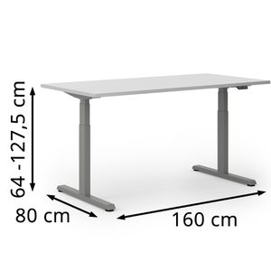 Produktbild für Schreibtisch Actiforce Pro 1050 lite, lichtgrau / anthrazit