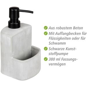 Produktbild für Spülmittelspender Wenko Festival Beton 54666100, grau