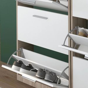 Produktbild für Schuhschrank Vicco Gizmo, sonoma eiche / weiß