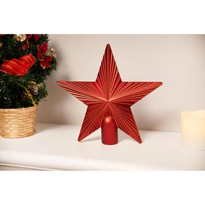 Produktbild für Christbaumspitze Heitmann-Deco 1008209, glänzend, rot
