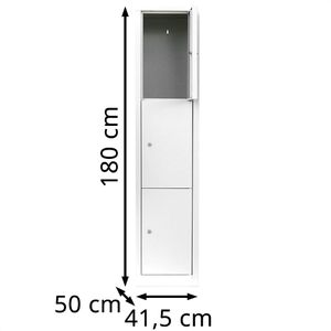 Produktbild für Schließfachschrank Lüllmann 523317, weiß