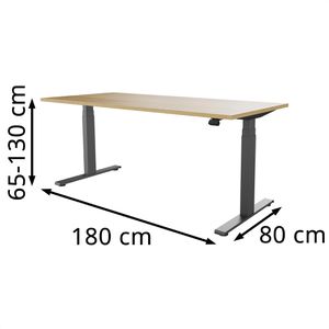 Produktbild für Schreibtisch fm-Büromöbel fouraction, eiche / anthrazit