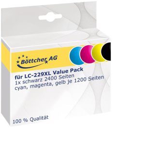 Produktbild für Tinte Böttcher-AG für Brother LC-229XL Value Pack