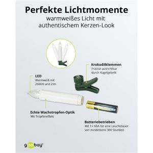 Produktbild für Christbaumkerzen Goobay 77753