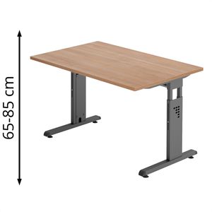Schreibtisch Hammerbacher O-Serie nussbaum / graphit